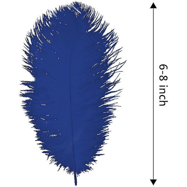 20 stk Blå Strudsefjer Pennestråler Tommer (20-25 cm) Bulk Til Fest, Påske, Gatsby Dekorationer