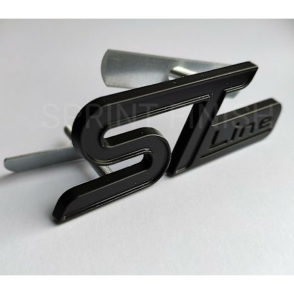 Mat Sort ST Line Grill Badge Kit til Ford Focus Fiesta Puma Kuga Ecosport