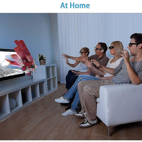 4 par Unisex Passiva Polariserande 3D-glasögon för LG, Sony, Panasonic, Toshiba, Vizio och alla passiva 3D-TV:er för att titta på filmer Cirkulärt polariserade Le