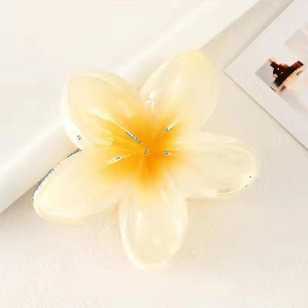 6 stk. Blomster Hårklemmer, Hawaiiansk Stor Hårklemme, Mat No Slip Søde Klemmer, Bryllup Brudepige Blomsterfang