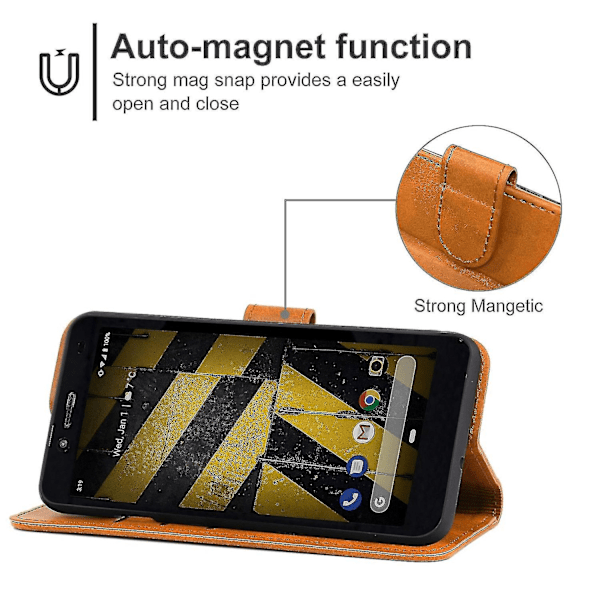 Læder Telefon Cover Til Cat S42
