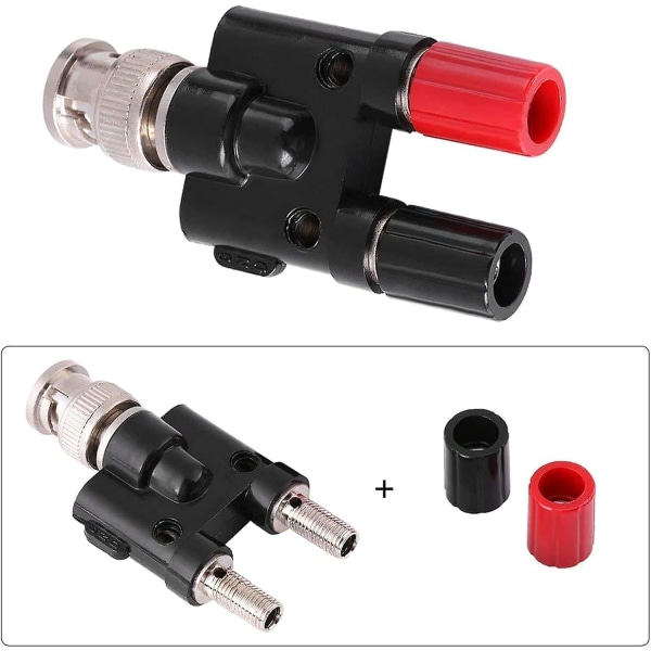 BNC Banan til To 4mm Banan Hunn/Hann Koaksial Kontakt BNC Type 3-veis Splitter RF-Adapter Bnc Koaksial Kontakt
