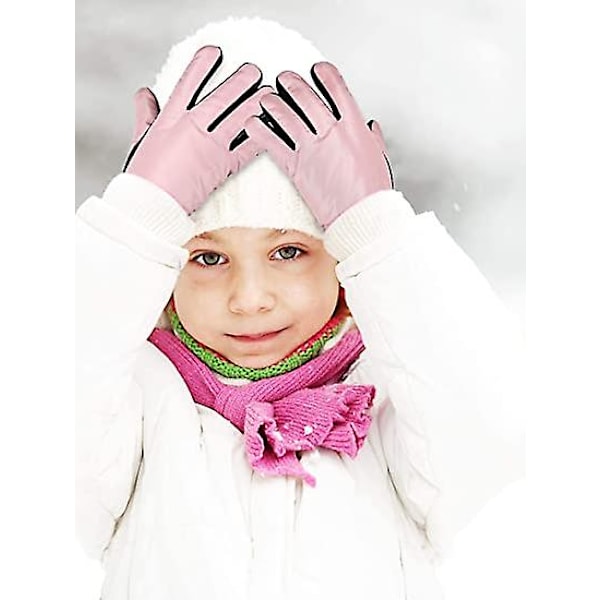 4 par barn vinterhandskar vattentäta snöskidhandskar varma unisex kamouflagehandskar för kallt väder flickor pojkar barn