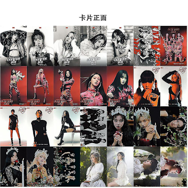 55 st/set Kpop Gidle Inever Die Album Lomo Cards (g)i-dle Girls I Burn Foto Kort Minnie Postkort Fans Present Ty