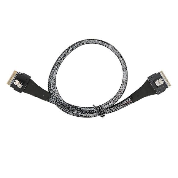 Smal SAS SFF‑8654 8i till SFF‑8654 8i 24Gbps SAS4.0 30AWG Adapterkabel - 0,5m / 0,5yd