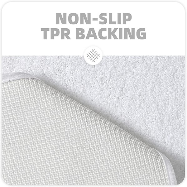 Badmatta Badrumsmattor Mjuk Plysch Snabbtorkande Halksäker Badmatta För Dusch Maskintvättbar Mikrofiber Badrumsmatta