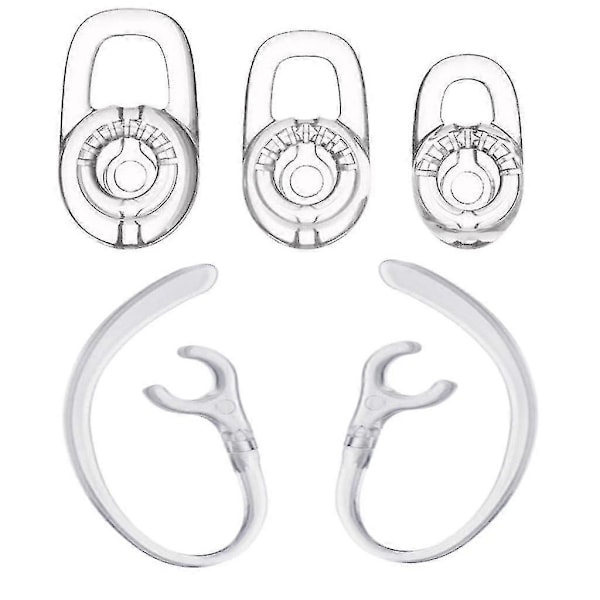 10x Silikonørepropper med 360 graders roterende ørekrok for Plantronics M70