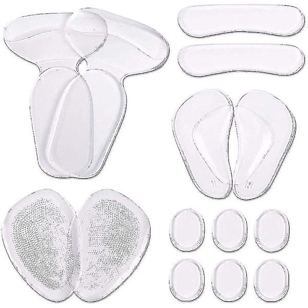Hælpude til sko, der er for store, Hælindlæg til høje hæle, Hælpude, Hælgreb, Fodplejesæt, Anti-slip skopuder