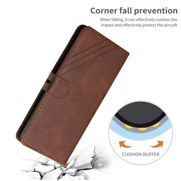 Til Sony Xperia 1 V 2023 Wallet Case, 3 Kreditkort Slots ID Kort Holder, PU Læder Flip Case