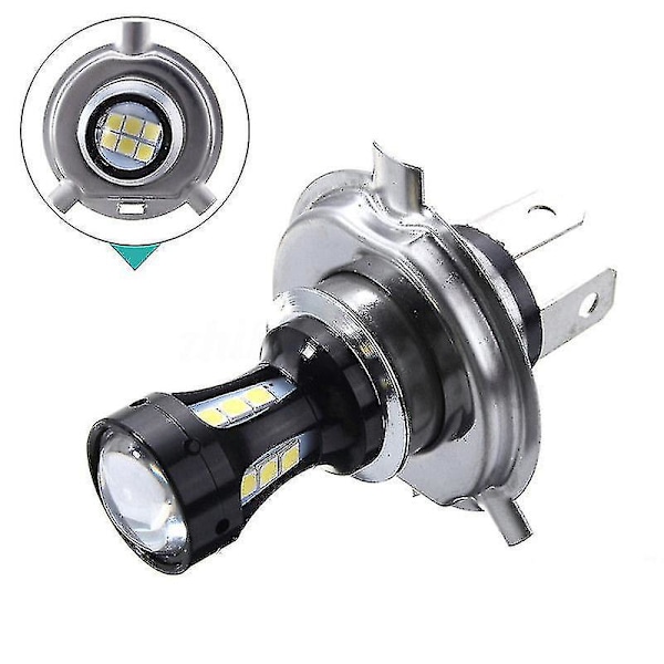 H4 Motorcykel 3030 Led Hi-lo Beam Forlygte Hovedlys Pære