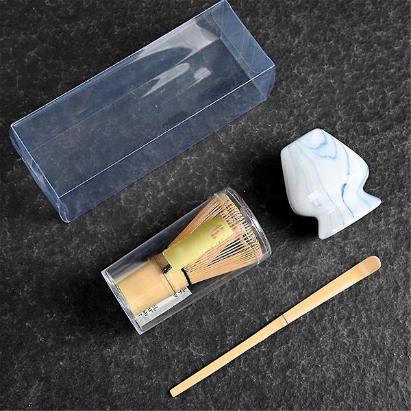 Hållare Set Keramik Te Redskap Tillbehör 3-Delars Matcha Verktyg Borste Kit Stativ Japanska Chasen H