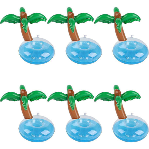 Kleeblatt Uppblåsbar Dryckeshållare, 6-pack Pool Dryckeshållare Flytande Kopparhållare Dryckesflottar, Kokosnötträd Flytande Dryckeshållare För Poolparty