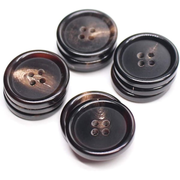 10 kpl 25 mm Ruskea Sarvipainikkeet Takkeihin Pussi (Ruskea)