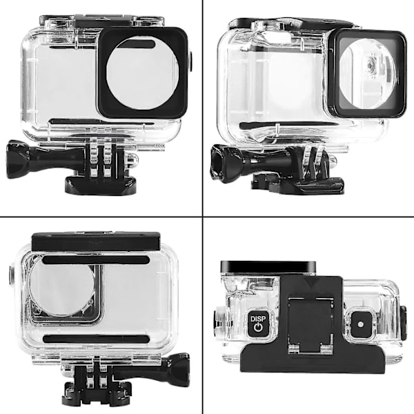 Vattentätt hus för DJI Osmo Action 3, undervattensdyksskydd 45 m med fäste