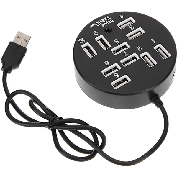 USB-hubb 10 portar USB-expander USB-hubb för bärbar dator stationär dator