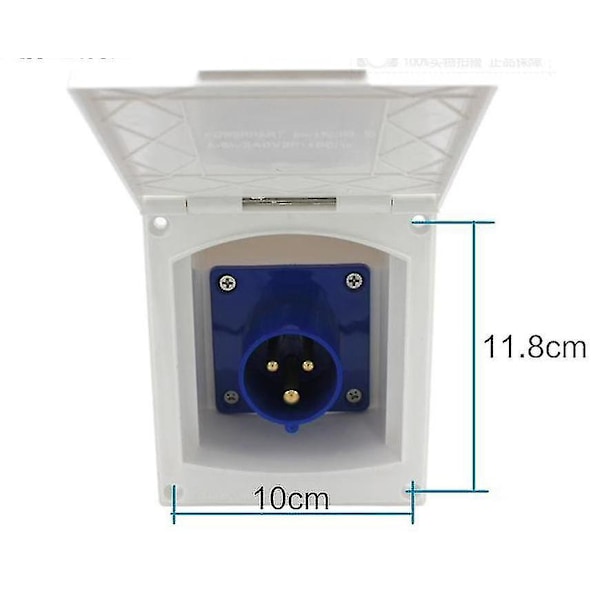 RV-karavaanille 220v-240v 16a Ulkoinen Huuhteluliitäntä Vedenkestävä Virtapistoke