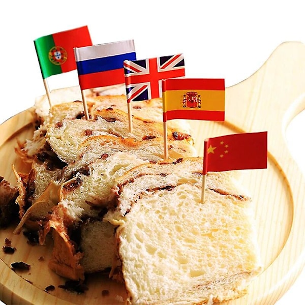 100 stk./sæt Mini Singapore Flag Cupcake Cocktail Tandpirkere Stick Kage Topper Party Bar Restaurant Tilbehør Flag af Singapore