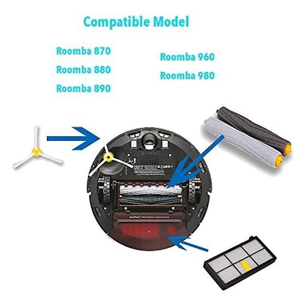 10 kpl HEPA-suodattimia Roomba 800 900 -sarjan 860 870 871 880 960 980 robotti-imureihin