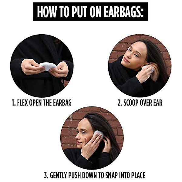 Earbags Nauhattomat Korvanlämmittimet/Korvasuojat Talviset Korvasuojat Miehille & Naisille