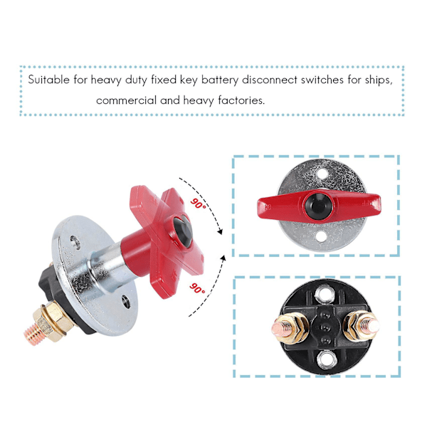 Akun erotin 12V / 24V Raskaaseen käyttöön sähkökytkin