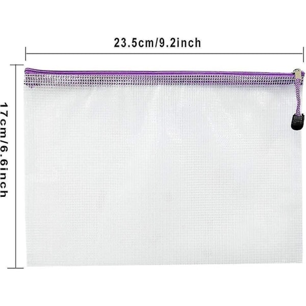 Plastlommer - 24 stk Plastmapper Dokumentlommer A5 Ziplock-poser Plastlommer Present