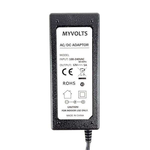 12V myVolts erstatning strømforsyning kompatibel med Qnap TS-212 Ekstern harddisk