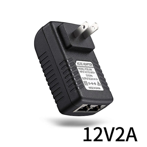 POE-injektor for CCTV IP-kamera strømforsyning Ethernet-adapter POE strømforsyning for IPC-kamera DC24