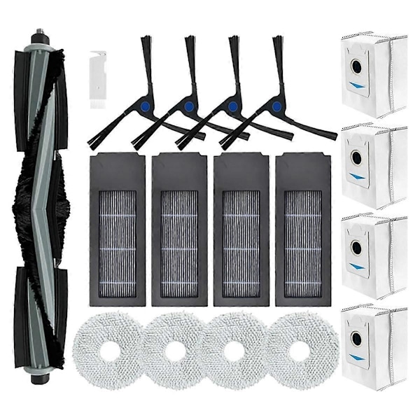 For Ecovacs Deebot X2 / X2 Omni / X2 Pro / DEX86 Robotstøvsuger Hovedsidebørster Hepa-filter Moppklut Støvposer