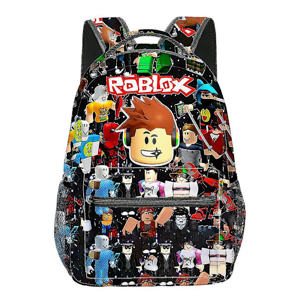 Lasten poikien ja tyttöjen Roblox-kuvioinen reppu, koululaukku, matkalaukku