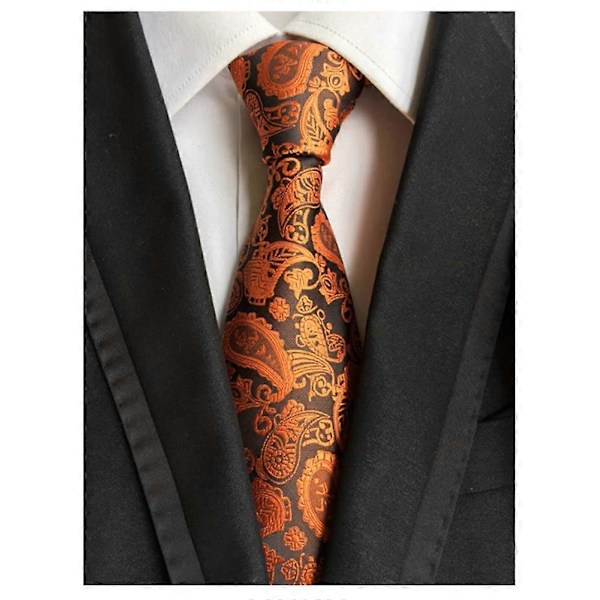 6 st Herr Slips Klassisk Slips Blåregn Jacquard Halsdukar