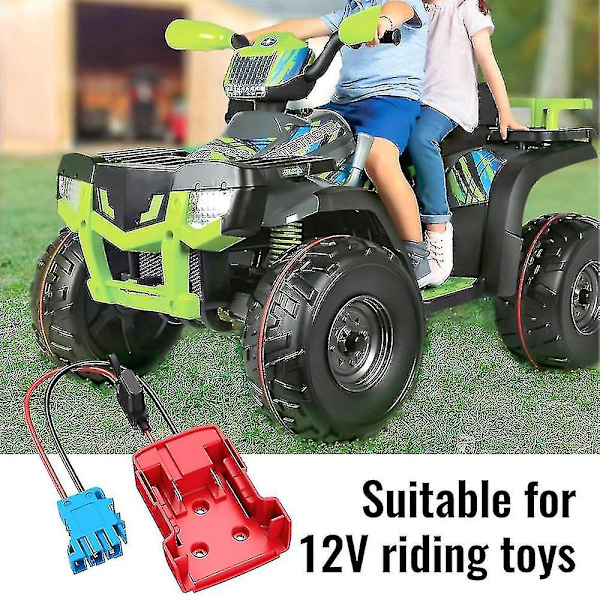 Power Wheels Adapter for Batteri med Ledningsnettkontakt 12AWG Tråd med 40A Sikring for Peg-Perego