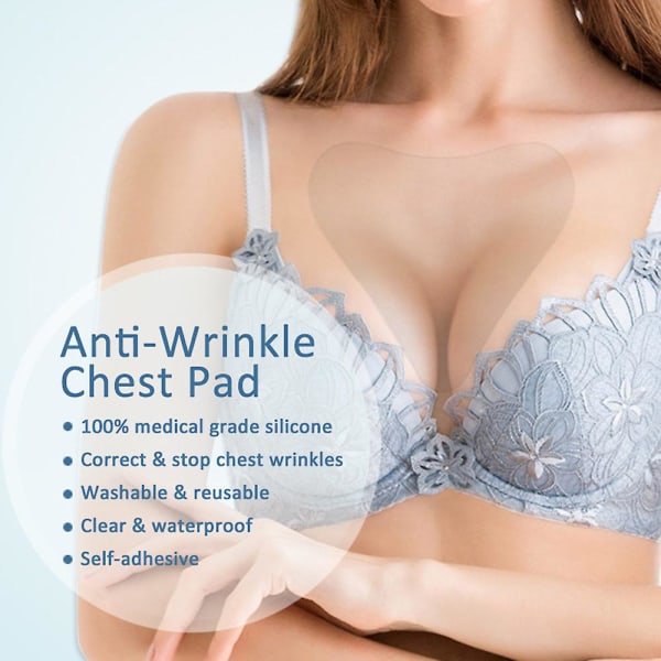 Silikon Anti Wrinkle Eliminera Bröstkuddar Återanvändbara Övernattning Förbättra Sömn