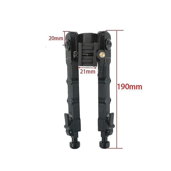 V9 En-delt Stativ i Aluminiumlegering Justerbar Bipod Stativ Svart