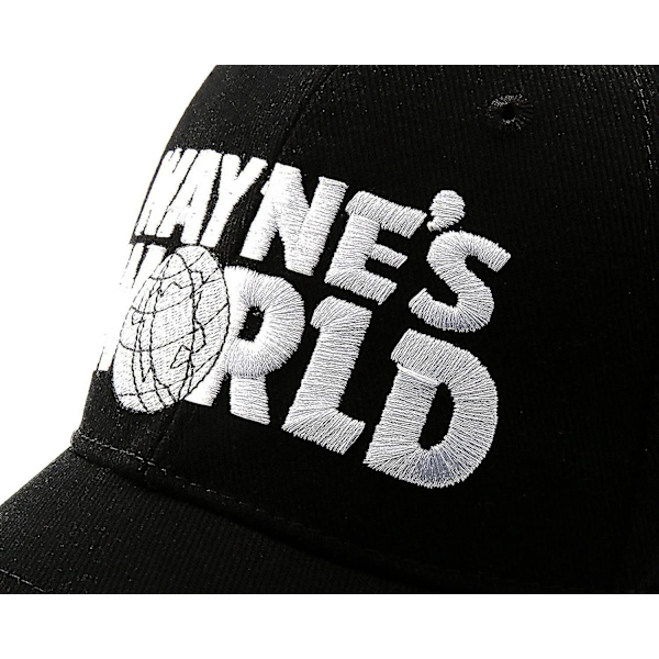 Basebollkeps, Wayne's World Broderad, Unisex Vuxen Casual Keps - Svart
