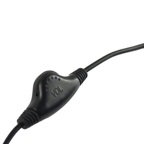 2 stk. 3,5 mm M/m Stereo Hovedtelefon Audio Forlængerkabel Med Lydstyrke Kontrol Sort
