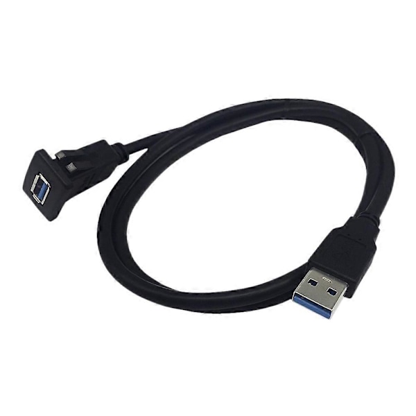 1M Sokkelkabel USB 3.0 Auto Bil Flush Mount Han til Hun Forlængerledning Instrumentbræt Panel Lyd Li