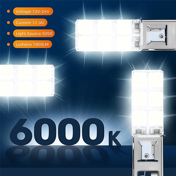 4ST H1 6000K Supervit 80W LED-lyskastere Kit Tåkelys