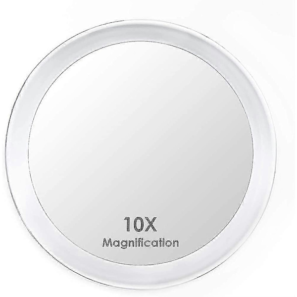10x Förstorings Spegel Med 3 Sugkoppar, Smink Spegel Med 10x Förstoring