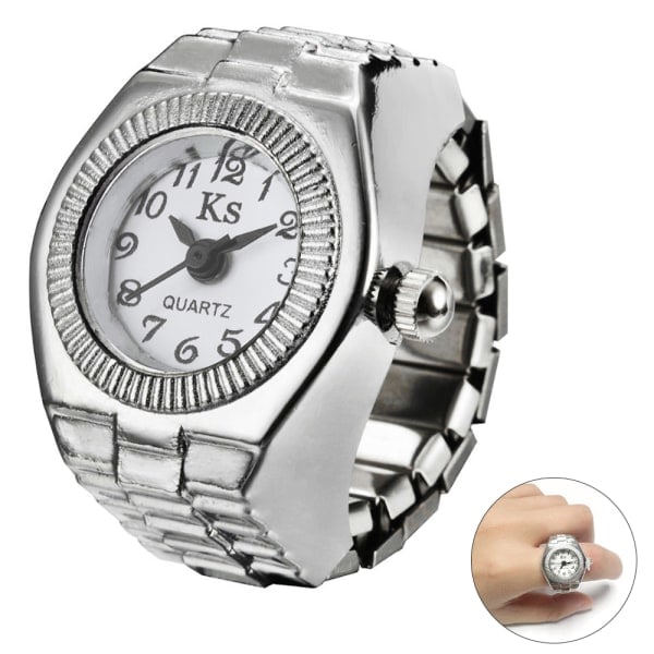 Dial Quartz Analog Ur Analogt Kvarts Finger Ring Ur