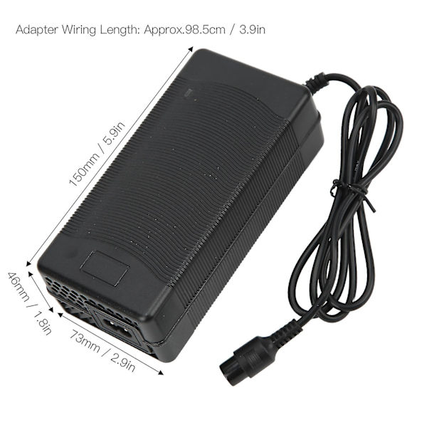 KUGOO M4 M4PRO 10 tommer Scooter Oplader, 54.6V 2A Aviation Head Oplader med 3 Huller, EU Stik