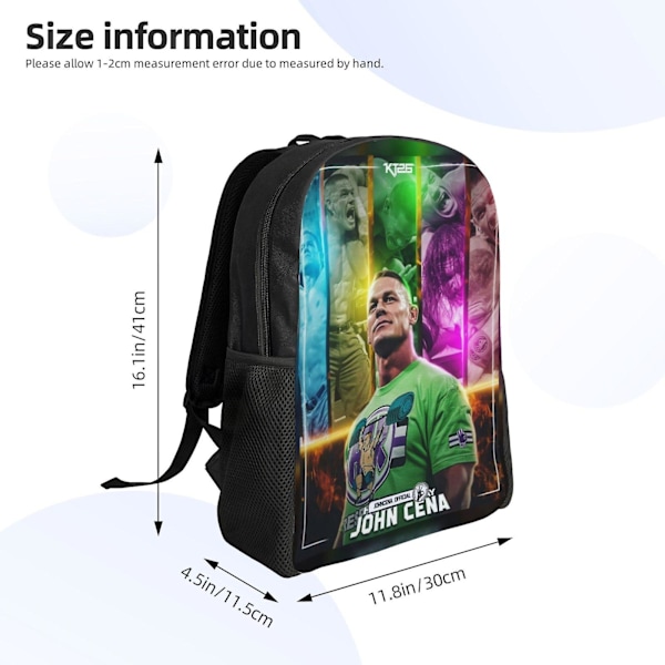 c1313 WWE John Cena -reppu Koululaukku Lapsille Reppuja, Kevyt Suuri Reppu Kapasiteetti Työ Matkustaa Rento Olkapää Päiväreppu, Koulu Selkä