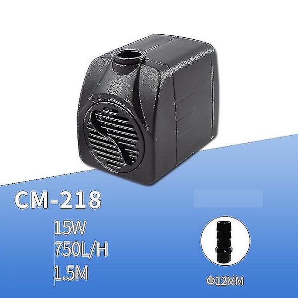 Ultra-quiet Fountain Pump, Small Submersible Pump (15w 750l/h) European Standard For Ponds, Water Features, Aquariums