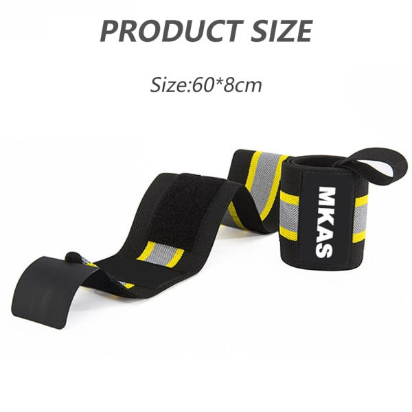 Wrist Wraps, håndledsstøtte til vægtløftning, træning, sort