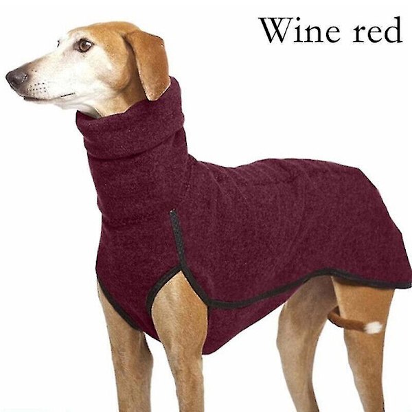 Pet Dog Vinter Hög Krage Jumper Tröja Greyhound Whippet Kläder Lurcher Rock Svart