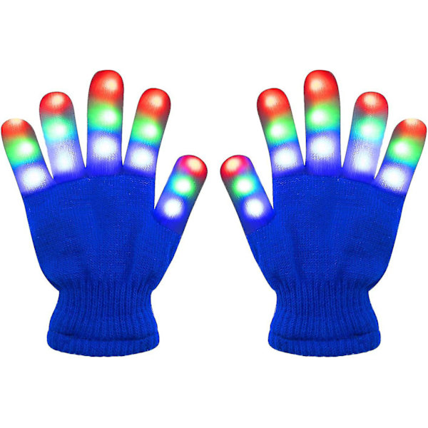 Barnehansker med lys, fingerlys, blinkende LED-hansker med lys for bursdagsfest, jul, julaften