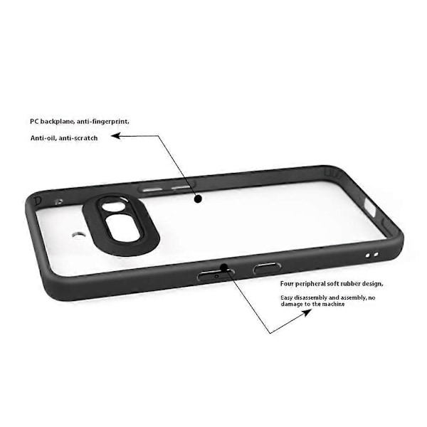 Stöttåligt skal för Nothing Phone (3a) PC + TPU Klar Baksida