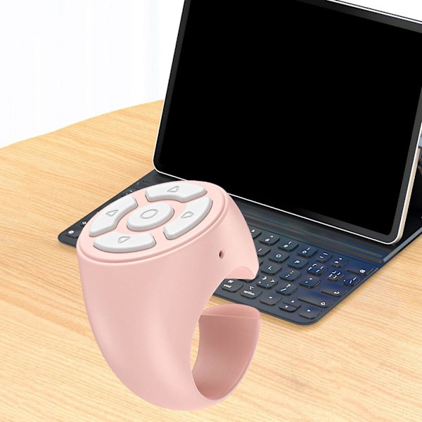 Rosa Fingerfjernkontrollring Mini for Selfie-knapp, Smarttelefoner