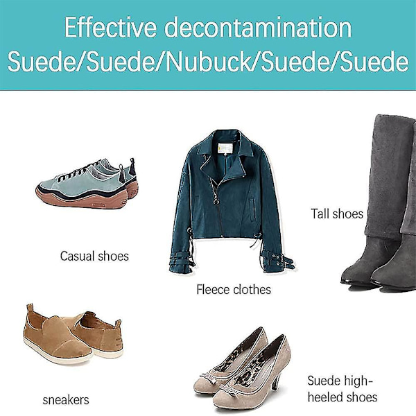 Suede- ja Nubuck-materiaalin puhdistusharja, kenkien/saappaiden/laukkujen harja