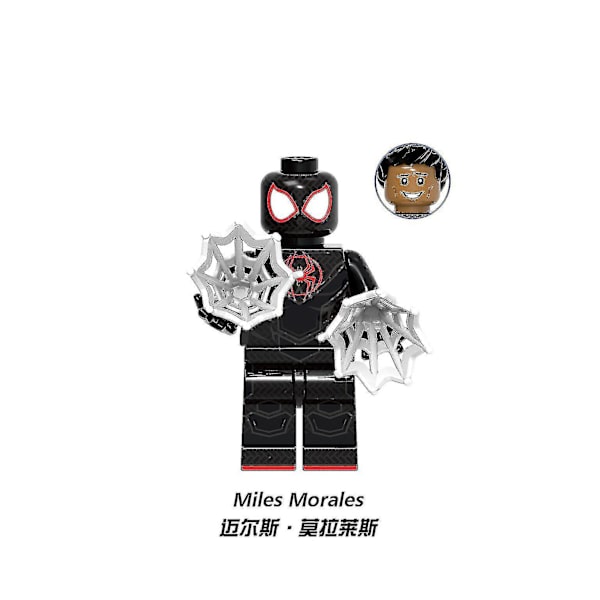8 st/set Marvel Spiderman Miles Gwen Series Action Minifigur Byggklossar Leksaker Present till Barn