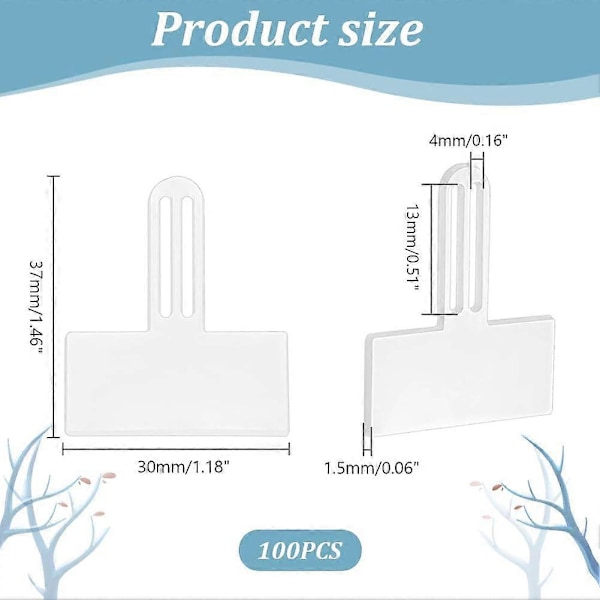 100 st Transparenta Prislappshylsor för Glasögon 3,7x3 cm Slip-on Glasögonskydd Etiketthållare för Glasögonbågar